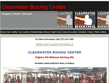 Tablet Screenshot of clearwaterboxingcenter.com
